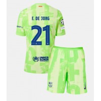 Barcelona Frenkie de Jong #21 Tredje Dräkt Barn 2024-25 Kortärmad (+ Korta byxor)